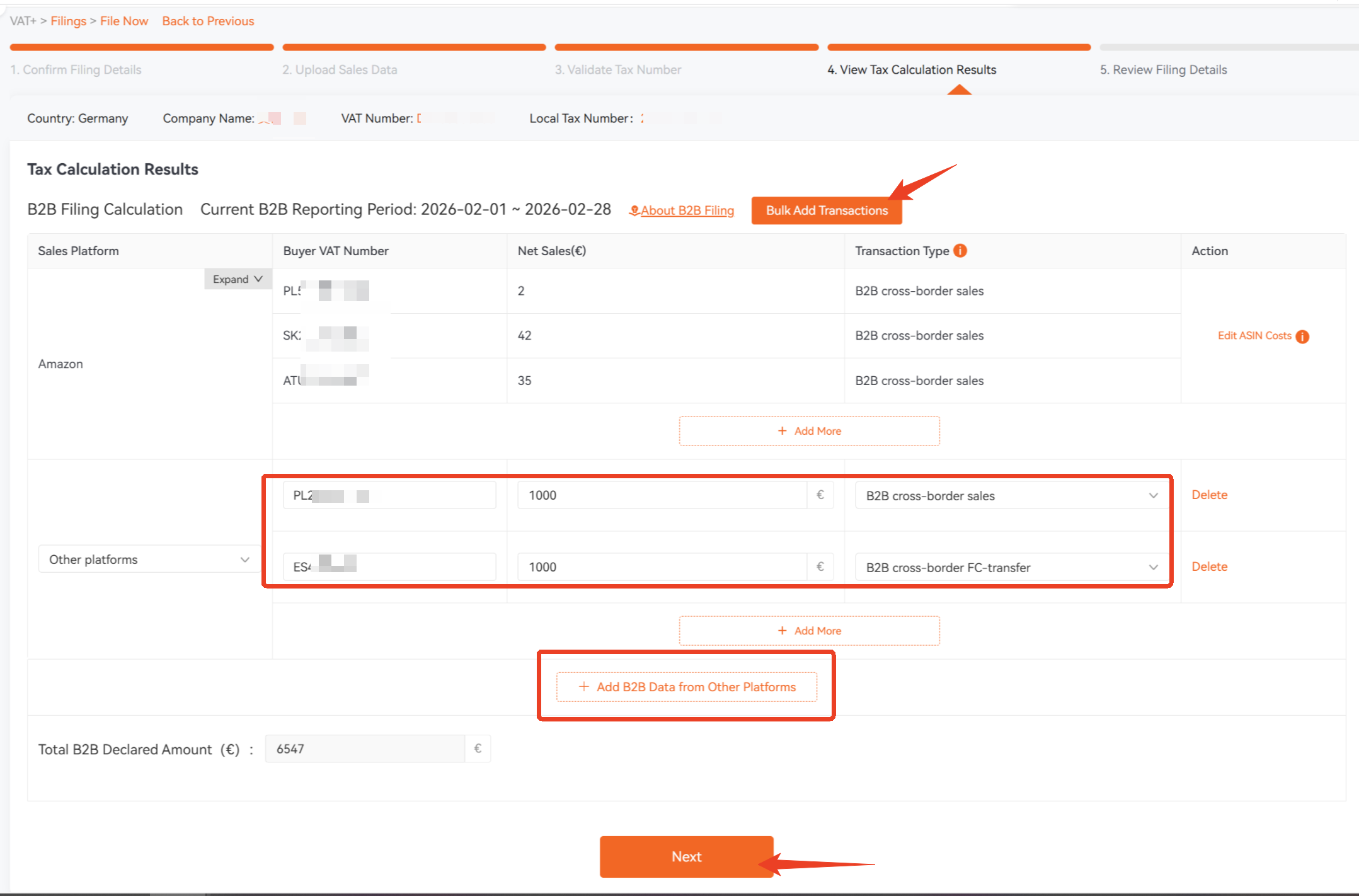 Germany B2B Filing Guide