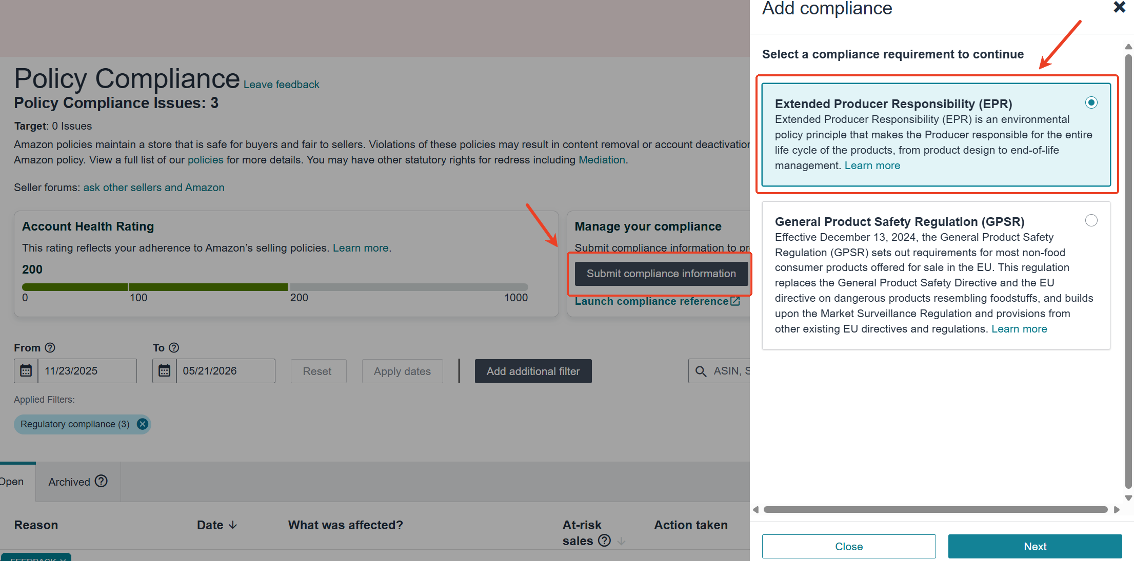 How to Submit Your EPR Registration Number on Amazon