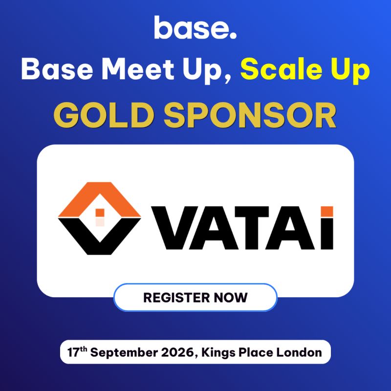 VATAi Gold Sponsor of Base Meet Up, Scale Up 2026 at Kings Place in London